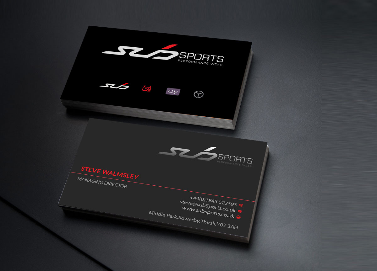 Business Card Design by Creations Box 2015 for Sub Sports | Design #13020350