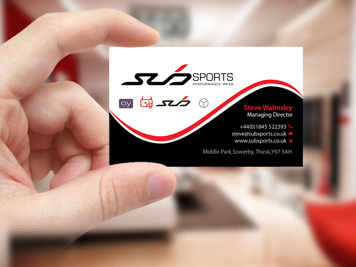 Business Card Design by Creations Box 2015 for Sub Sports | Design #13020351