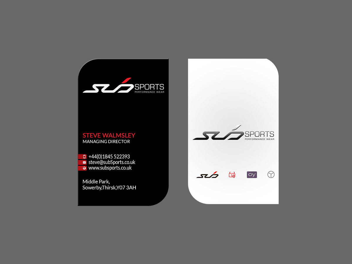 Diseño de Tarjeta de Presentación por Creations Box 2015 para Sub Sports | Diseño #13020355