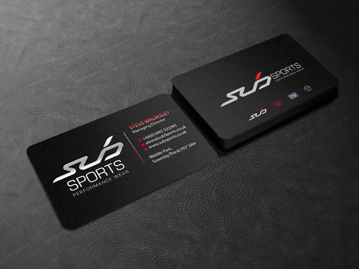 Business Card Design by Creations Box 2015 for Sub Sports | Design #13020356