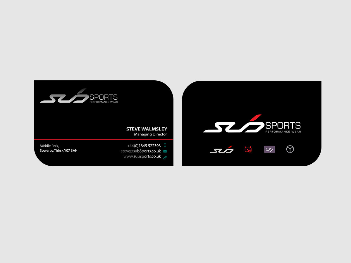 Business Card Design by Creations Box 2015 for Sub Sports | Design #13020357