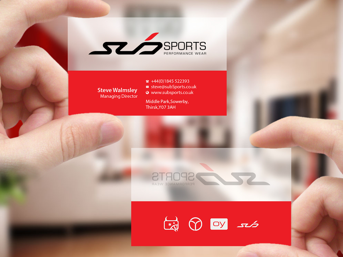 Business Card Design by Creations Box 2015 for Sub Sports | Design #13020366