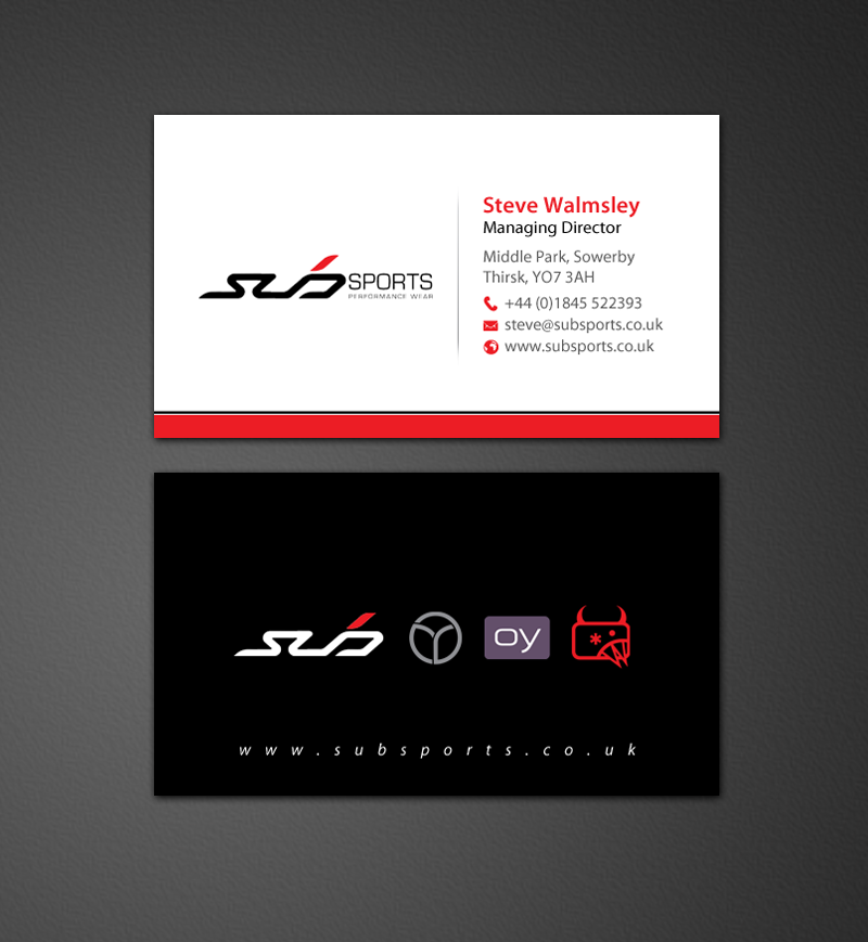 Visitenkarten-Design von chandrayaan.creative für Sub Sports | Design #13015822