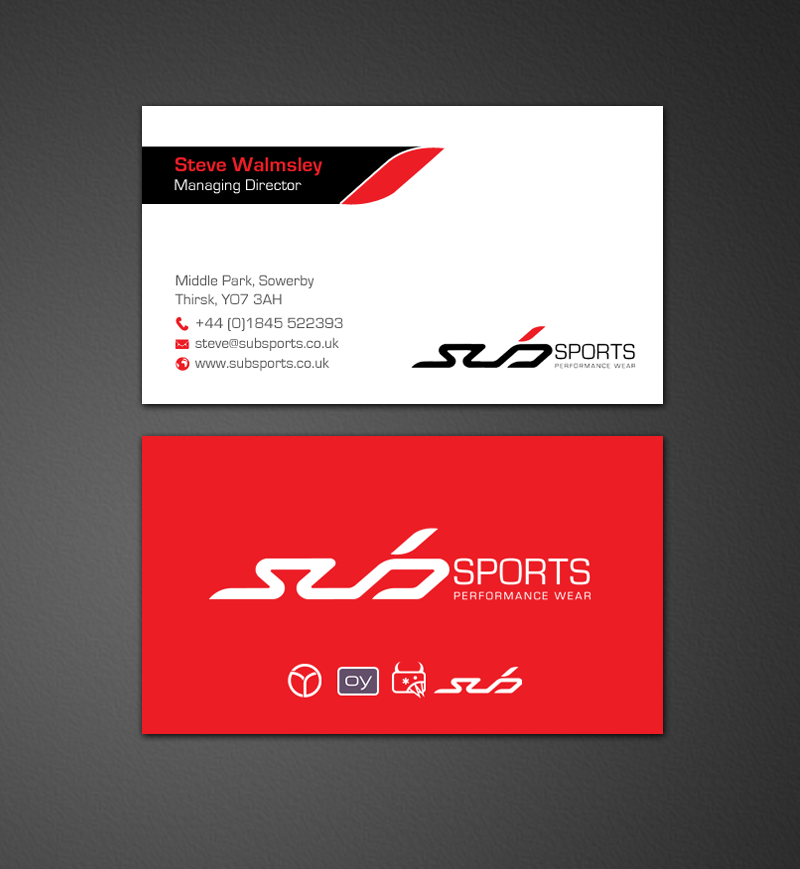 Visitenkarten-Design von chandrayaan.creative für Sub Sports | Design #13015857