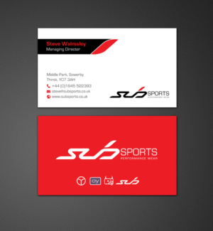 Visitenkarten-Design von chandrayaan.creative für Sub Sports | Design: #13015857