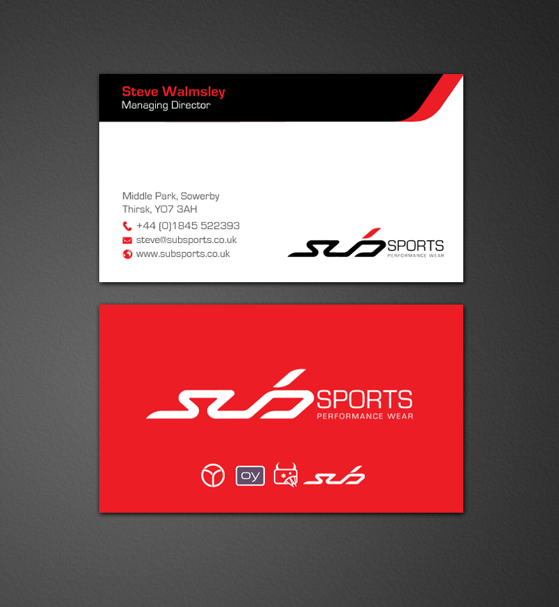 Business Card Design by chandrayaan.creative for Sub Sports | Design #13015858