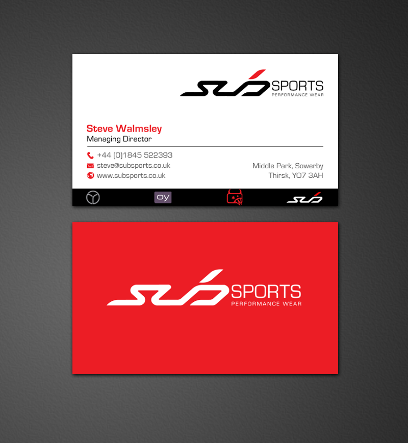 Business Card Design by chandrayaan.creative for Sub Sports | Design #13015861