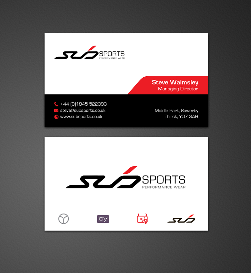 Business Card Design by chandrayaan.creative for Sub Sports | Design #13015868