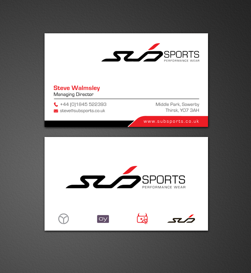 Business Card Design by chandrayaan.creative for Sub Sports | Design #13015870