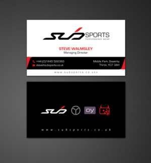 Visitenkarten-Design von chandrayaan.creative für Sub Sports | Design: #13018092