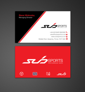 Diseño de Tarjeta de Presentación por chandrayaan.creative para Sub Sports | Diseño: #13018097