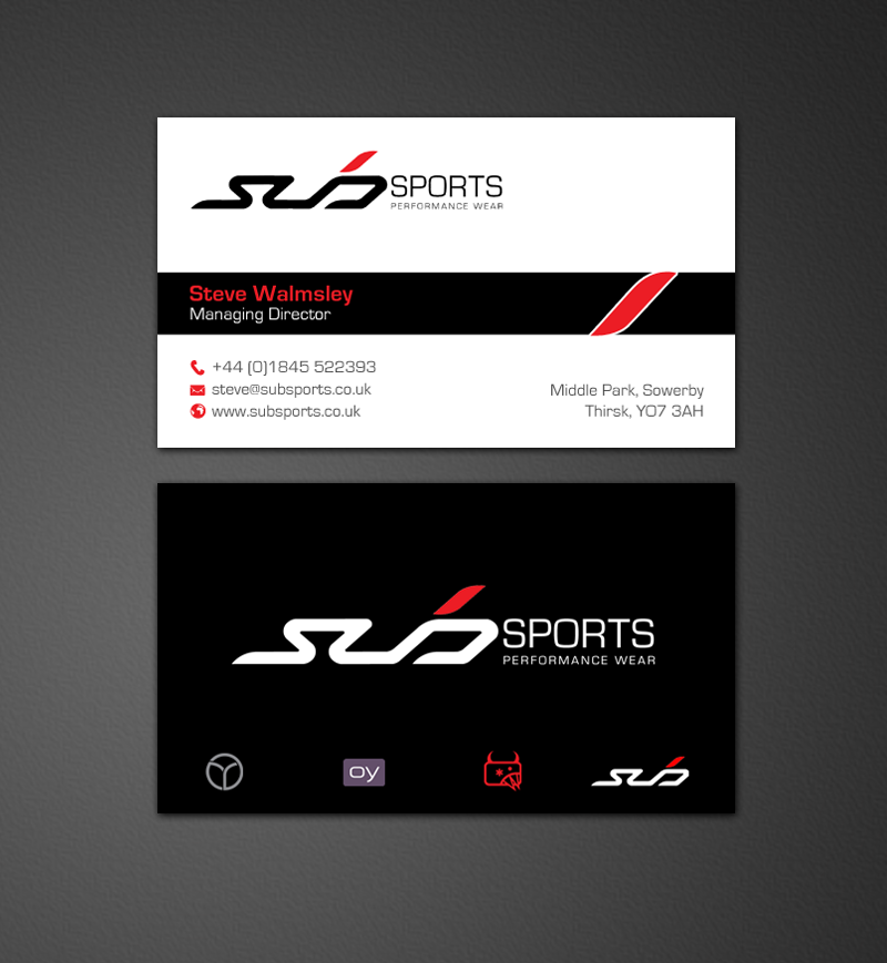 Business Card Design by chandrayaan.creative for Sub Sports | Design #13018099