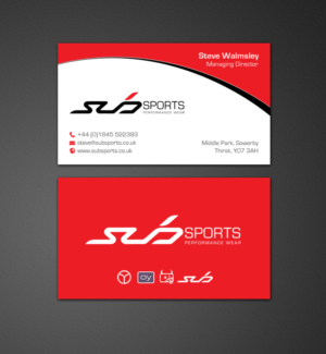 Visitenkarten-Design von chandrayaan.creative für Sub Sports | Design: #13018100