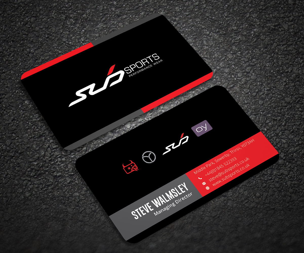 Diseño de Tarjeta de Presentación por Graphic Flame para Sub Sports | Diseño #13028887