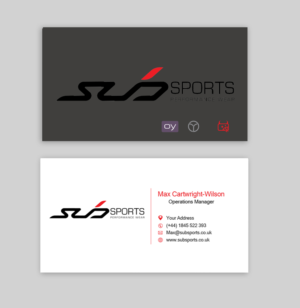 Diseño de Tarjeta de Presentación por Imagine Box para Sub Sports | Diseño: #13130471