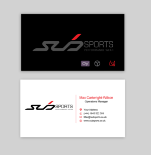 Diseño de Tarjeta de Presentación por Imagine Box para Sub Sports | Diseño: #13130472