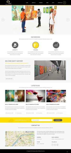 Wordpress Design by pb for E.Q.= Equity Quotient | Design: #12971529