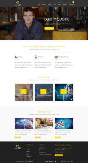 Wordpress Design by pb for E.Q.= Equity Quotient | Design: #12971538