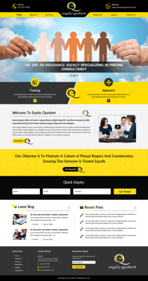 Wordpress Design by Sbss for E.Q.= Equity Quotient | Design: #12970963