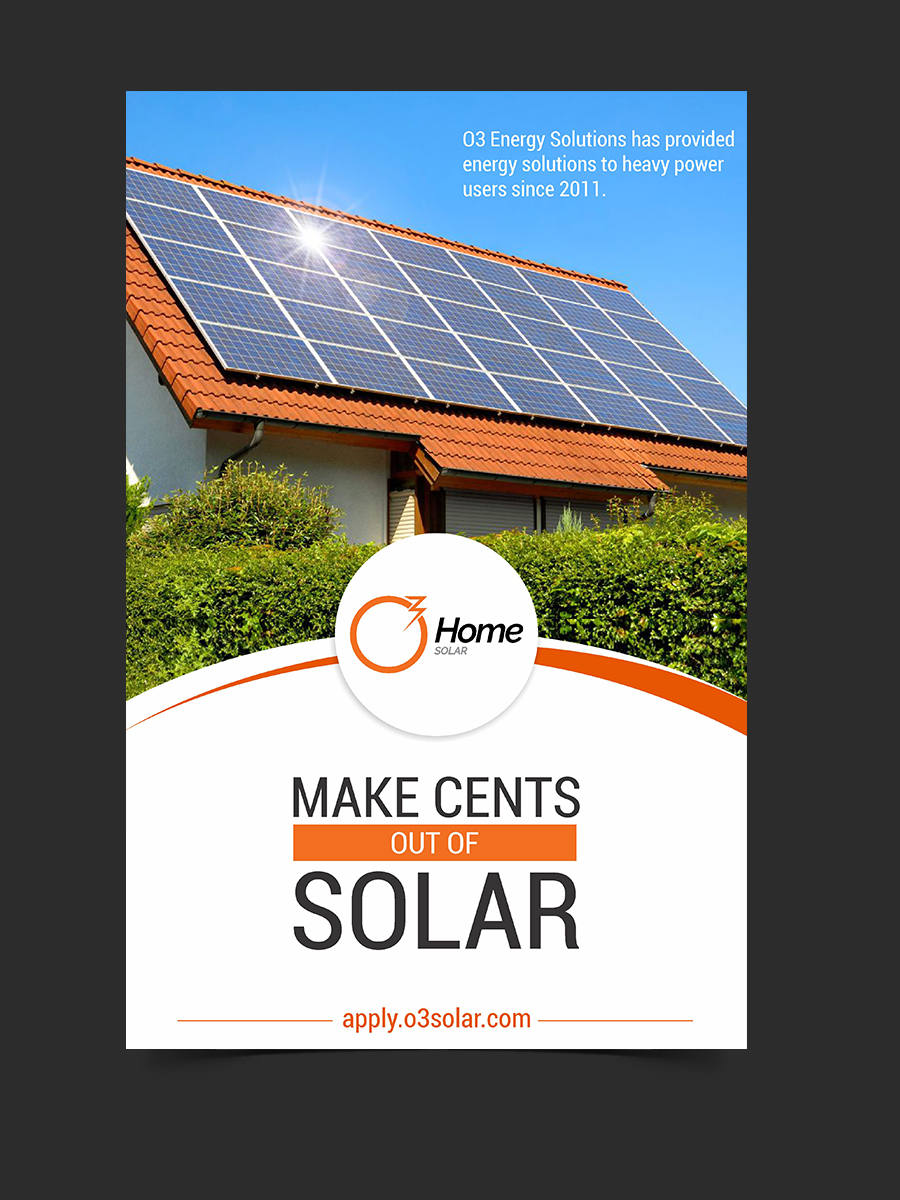 upmarket bold solar energy print design for a company by ecorokerz solar energy door handle flyers