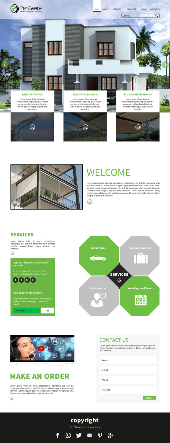 Diseño Web por Jyotsna para ProShade Inc | Diseño #13063572