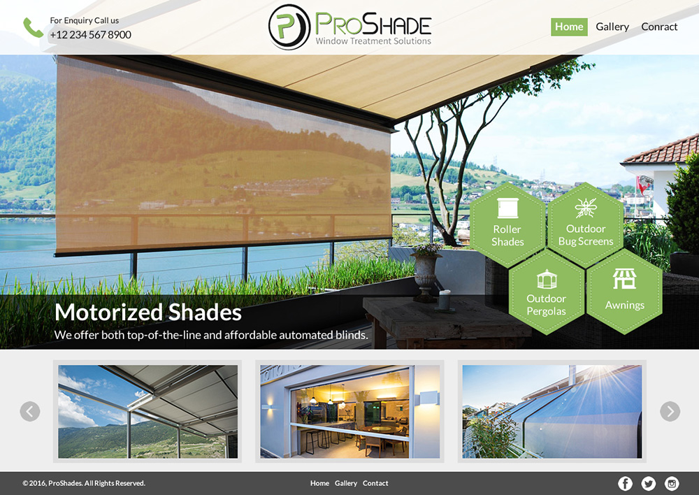 Web Design by Anooshaa Kachhia for ProShade Inc | Design #13035740