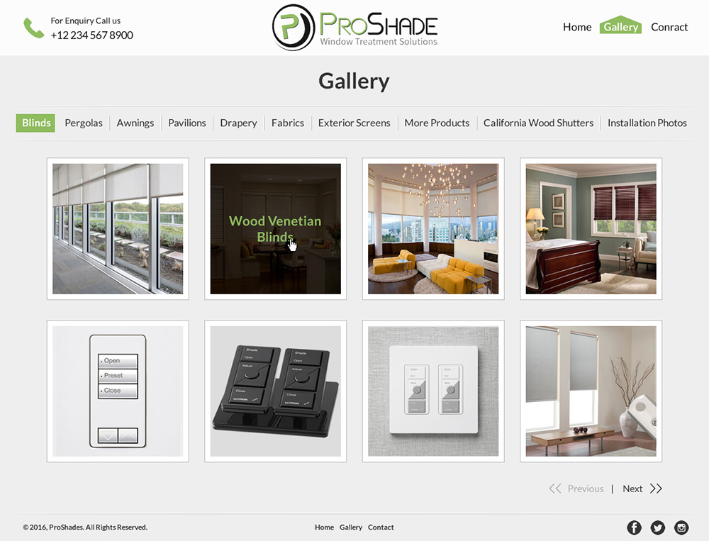 Diseño Web por Anooshaa Kachhia para ProShade Inc | Diseño #13075753