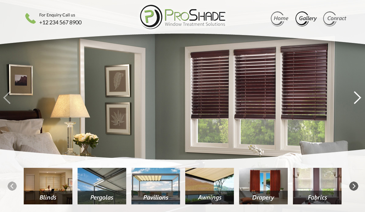 Diseño Web por Anooshaa Kachhia para ProShade Inc | Diseño #13083135