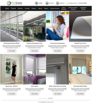 Web Design by Anooshaa Kachhia for ProShade Inc | Design: #13096926