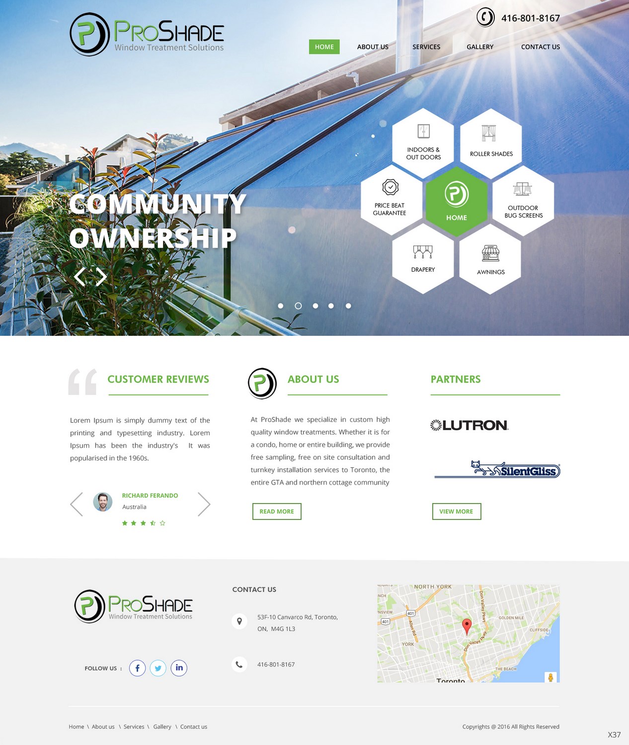 Diseño Web por pb para ProShade Inc | Diseño #12971620