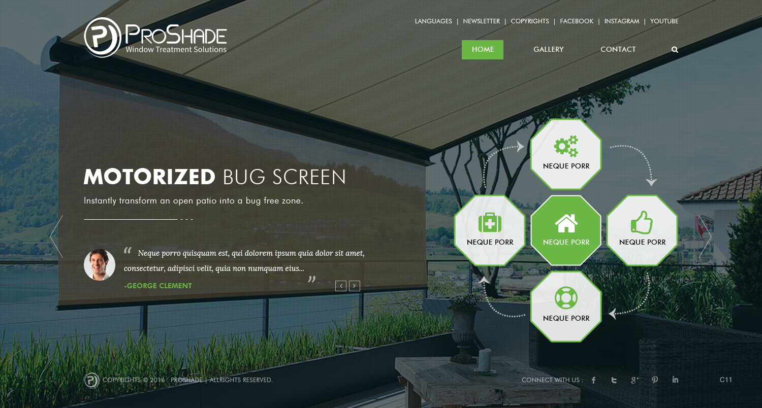 Web Design by pb for ProShade Inc | Design #12971636