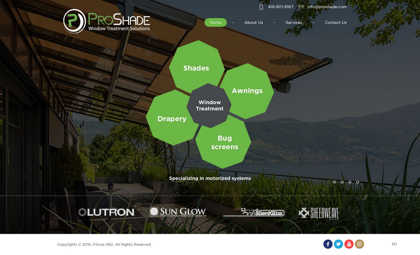 Web Design by pb for ProShade Inc | Design #13030022