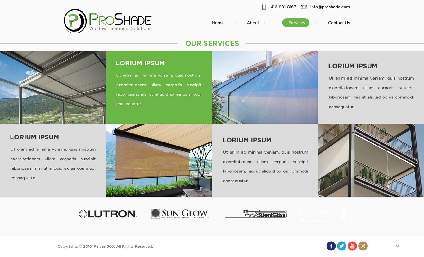 Diseño Web por pb para ProShade Inc | Diseño #13074143