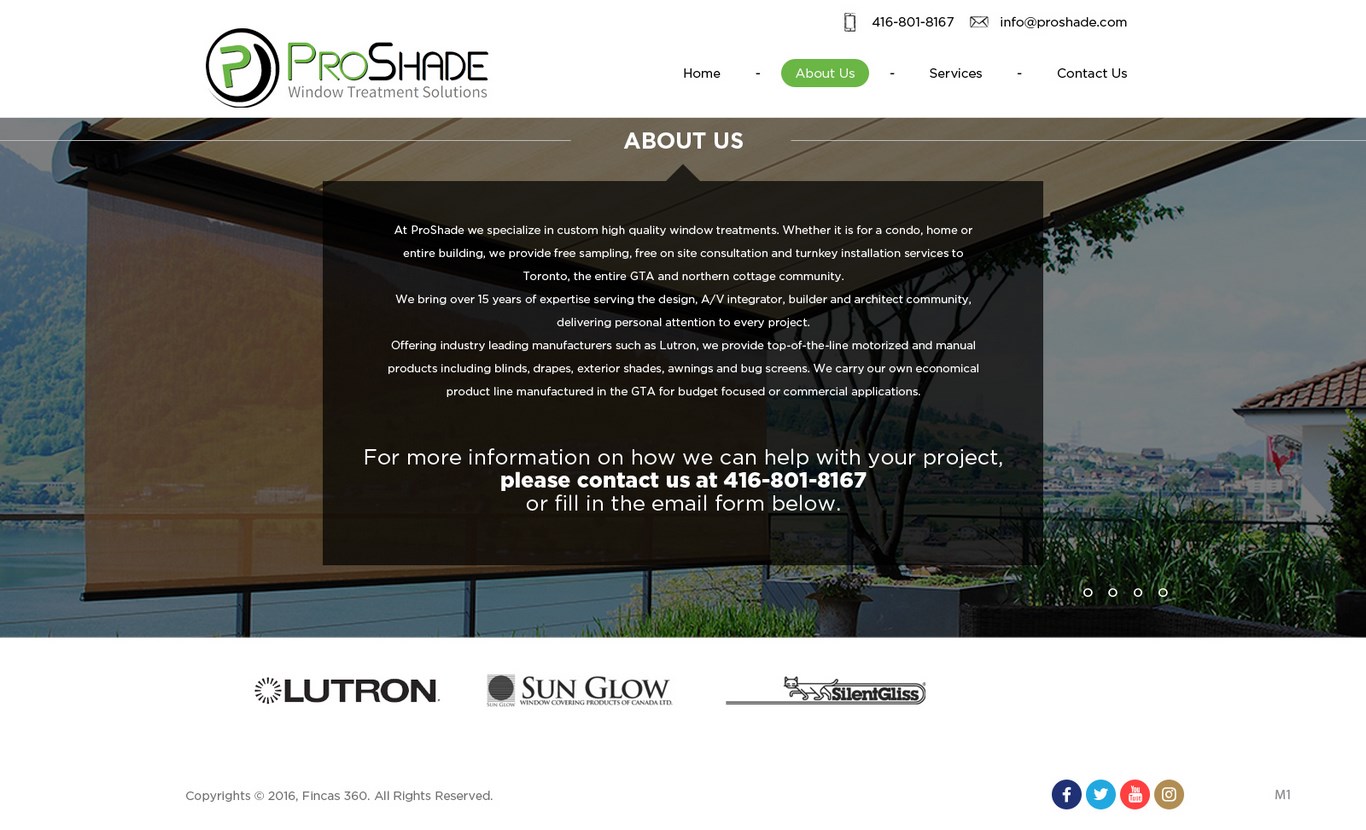 Web Design by pb for ProShade Inc | Design #13074145