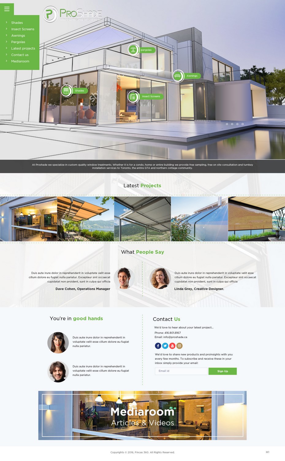 Web Design by pb for ProShade Inc | Design #13978317