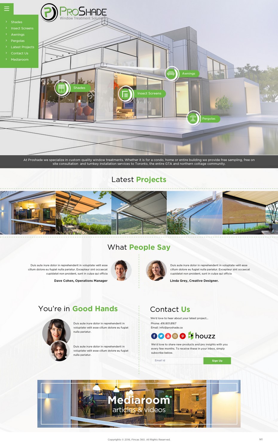 Web Design by pb for ProShade Inc | Design #13994004