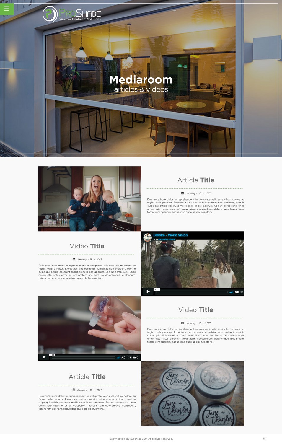 Web Design by pb for ProShade Inc | Design #14018391