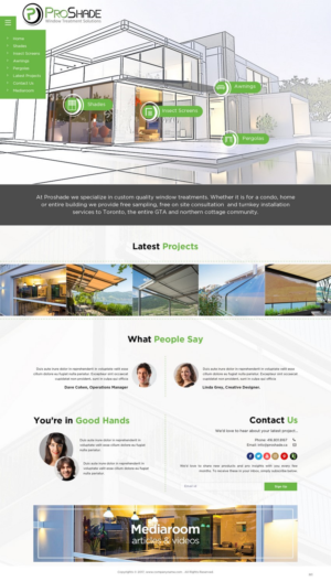 Web Design by pb for ProShade Inc | Design: #14056624