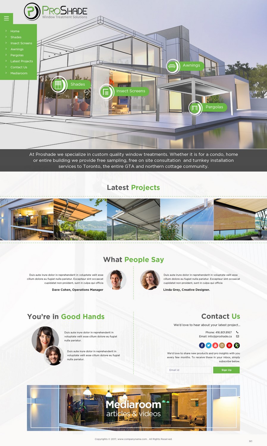 Diseño Web por pb para ProShade Inc | Diseño #14145795