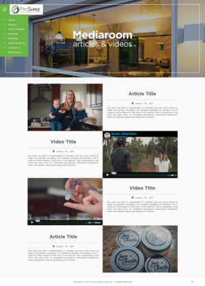 Web Design by pb for ProShade Inc | Design: #14145798