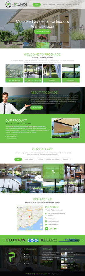 Web Design by rightway for ProShade Inc | Design: #13007127