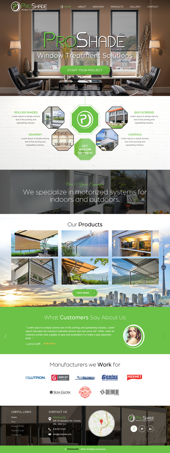 Diseño Web por rightway para ProShade Inc | Diseño #13007263