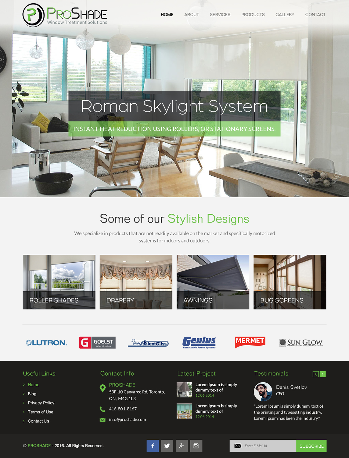Web Design by rightway for ProShade Inc | Design #13007266