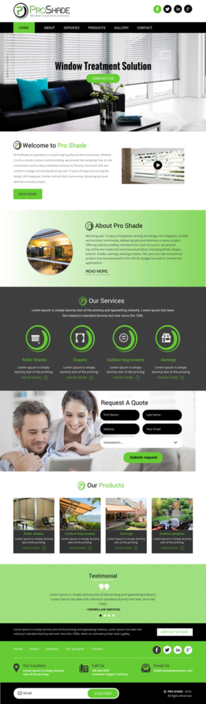 Web Design by rightway for ProShade Inc | Design: #13007271