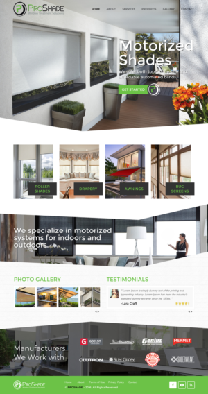 Web Design by rightway for ProShade Inc | Design: #13007274