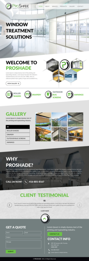 Web Design by rightway for ProShade Inc | Design: #13014499