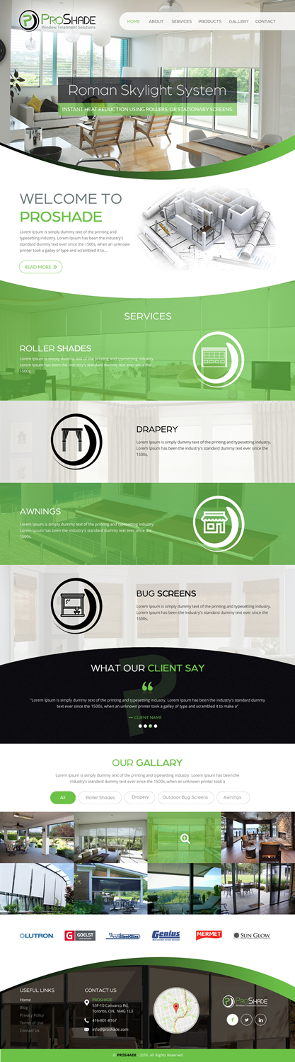 Diseño Web por rightway para ProShade Inc | Diseño #13055389