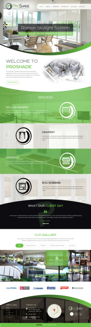Web Design by rightway for ProShade Inc | Design: #13055389