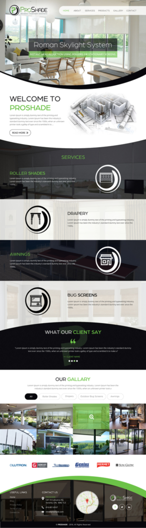 Web Design by rightway for ProShade Inc | Design: #13055392