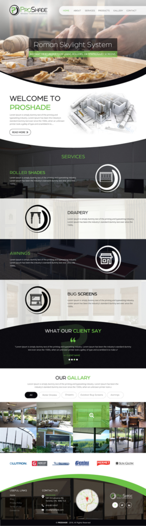 Web Design by rightway for ProShade Inc | Design: #13064321